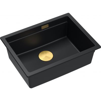 Zlewozmywak GraniteQ 56x45 cm czarny HQJ6045U7PVDG1U Quadron Logan
