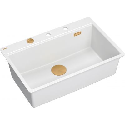 Zlewozmywak GraniteQ 75x49 cm biały HQM7650U1FMPVDC1 Quadron Marc