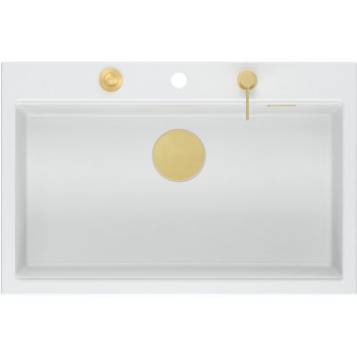 Zlewozmywak GraniteQ 75x49 cm biały HQM7650U1FMPVDG1 Quadron Marc