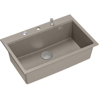 Zlewozmywak GraniteQ 76x50 cm szary/grafitowy/onyx-beżowy HQM7650U4BS Quadron Marc