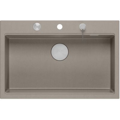 Zlewozmywak GraniteQ 76x50 cm szary/grafitowy/onyx-beżowy HQM7650U4BS Quadron Marc