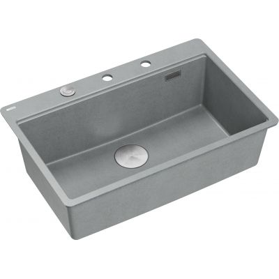 Zlewozmywak GraniteQ 75x49 cm szary/grafitowy/onyx HQM7650U5FMBS Quadron Marc