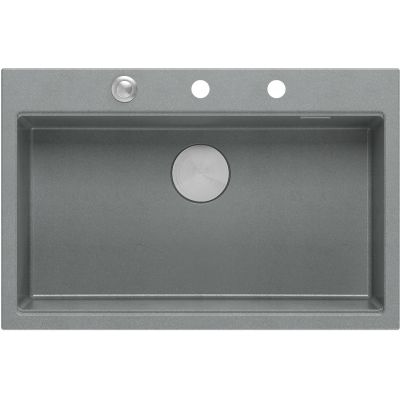 Zlewozmywak GraniteQ 75x49 cm szary/grafitowy/onyx HQM7650U5FMBS Quadron Marc