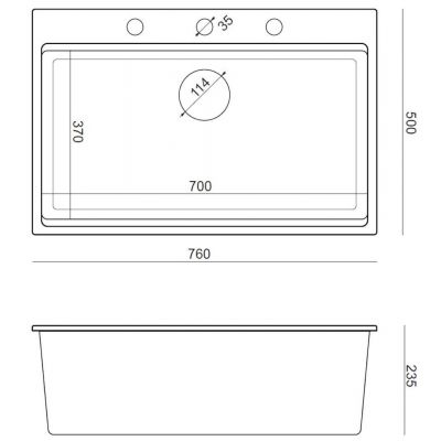 Zlewozmywak GraniteQ 76x50 cm HQM7650U5PVDC1 Quadron Marc