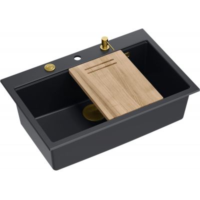 Zlewozmywak GraniteQ 76x50 cm HQM7650U7PVDG1 Quadron Marc