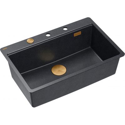 Zlewozmywak GraniteQ 75x49 cm czarny HQM7650U8FMPVDC1 Quadron Marc