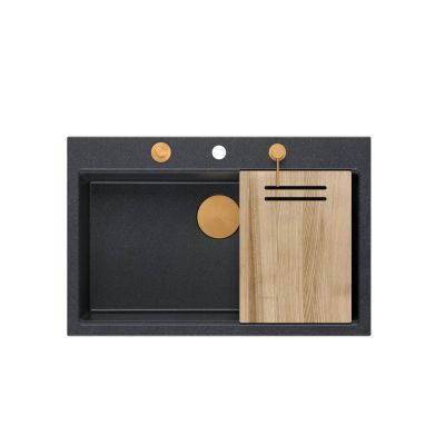 Zlewozmywak GraniteQ 76x50 cm HQM7650U8PVDC1 Quadron Marc