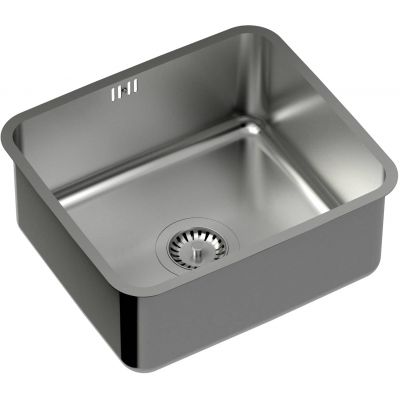 Zlewozmywak stalowy z syfonem 44x39 cm stal KS1U4035BSDBS Quadron Nicolas