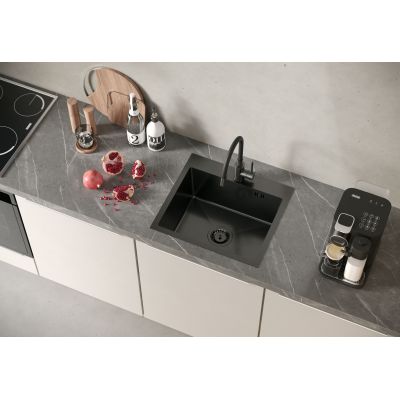 Zlewozmywak z akcesoriami 58x45 cm ZH5845PVDBLM Quadron Luke