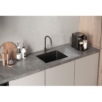 Zlewozmywak z akcesoriami 58x45 cm ZH5845PVDBLM Quadron Luke