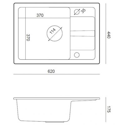 Zlewozmywak z baterią i dozownikiem czarny / stal TQ6244RSCZ Quadron Ready Smart