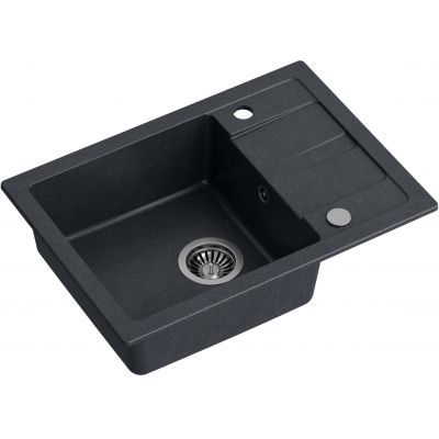 Zlewozmywak z baterią i dozownikiem czarny / stal TQ6244RSCZ Quadron Ready Smart