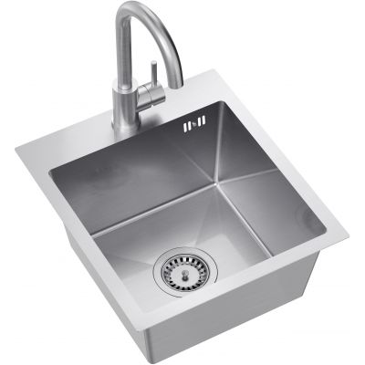 Zlewozmywak z baterią stal/stal ZH4045BS3623500BS Quadron Luke