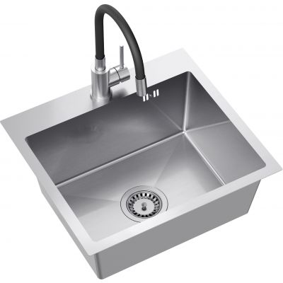 Zlewozmywak z baterią stal/stal ZH5045BS3323503BL Quadron Luke