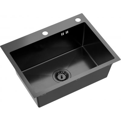 Zlewozmywak z akcesoriami 58x45 cm ZH5845PVDBLM Quadron Luke