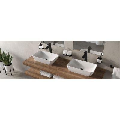 Bateria umywalkowa stojąca czarna X070151 Ravak 10°