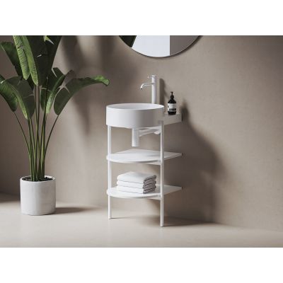 Konsola podumywalkowa 46.8x49.5x76.5 cm podumywalkowa stojąca biała D80000E004 Ravak Yard