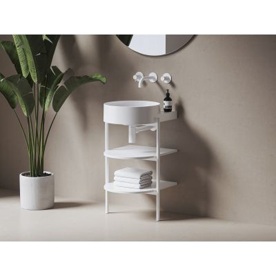 Konsola podumywalkowa 46.8x49.5x76.5 cm podumywalkowa stojąca biała D80000E004 Ravak Yard