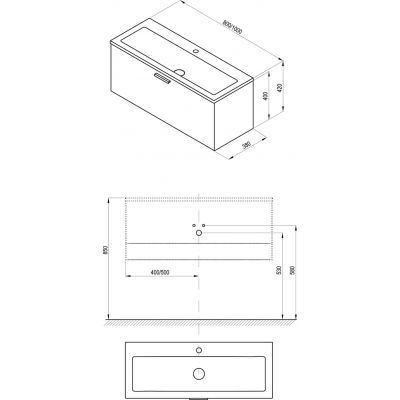 Szafka 80x38x40 cm podumywalkowa wisząca biała X000001642 Ravak Clear II