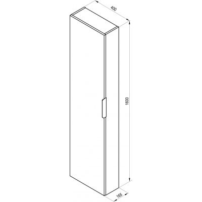 Szafka 40x16.5x160 cm boczna wisząca biała X000001820 Ravak Comfort