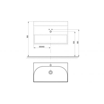 Szafka 60x45x43 cm podumywalkowa wisząca biała X000001855 Ravak Lite