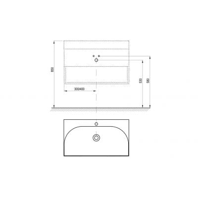 Szafka 60x45x43 cm podumywalkowa wisząca X000001860 Ravak Lite