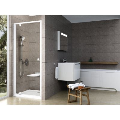 Drzwi prysznicowe 90 cm uchylne 03G70100Z1 Ravak Pivot