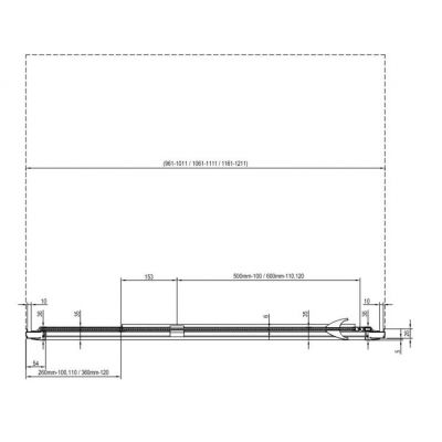 Drzwi prysznicowe 120 cm uchylne 03GG0C00Z1 Ravak Pivot