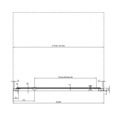 Drzwi prysznicowe 80 cm uchylne czarny mat/szkło przezroczyste 03O40300Z1 Ravak Nexty