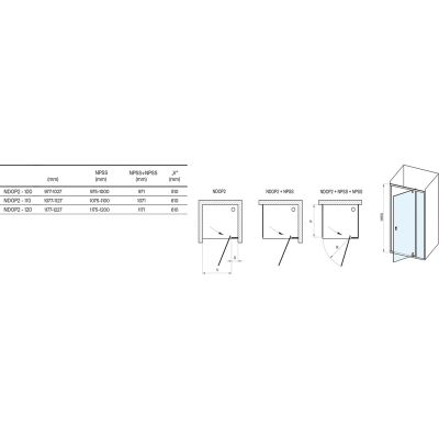 Drzwi prysznicowe 61 cm uchylne biały mat/szkło przezroczyste 03OG0E01Z1 Ravak Nexty