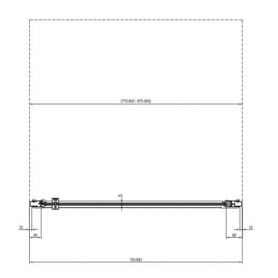 Drzwi prysznicowe 80 cm uchylne aluminium połysk/szkło przezroczyste 0QV40C00Z1 Ravak Chrome