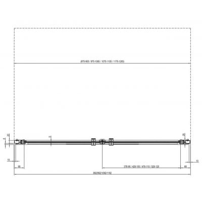 Drzwi prysznicowe 120 cm uchylne aluminium połysk/szkło przezroczyste 0QVGCC0LZ1 Ravak Chrome