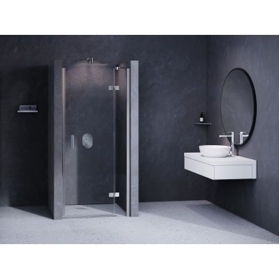 Drzwi prysznicowe 90 cm uchylne chrom połysk/szkło przezroczyste 0SP7AA00Z1 Ravak SmartLine