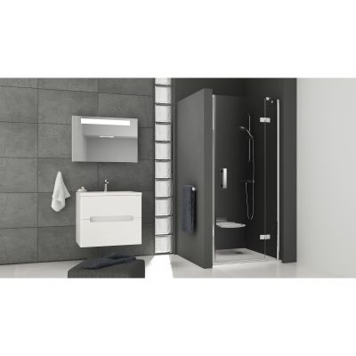 Drzwi prysznicowe 90 cm uchylne chrom połysk/szkło przezroczyste 0SP7AA00Z1 Ravak SmartLine