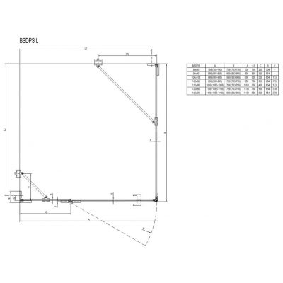 Kabina prysznicowa 100x80 cm prostokątna chrom połysk/szkło przezroczyste 0ULA4A00Z1 Ravak Brillant