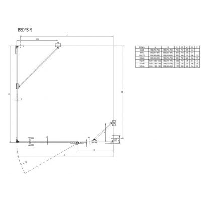 Kabina prysznicowa 100x80 cm prostokątna chrom połysk/szkło przezroczyste 0UPA4A00Z1 Ravak Brillant
