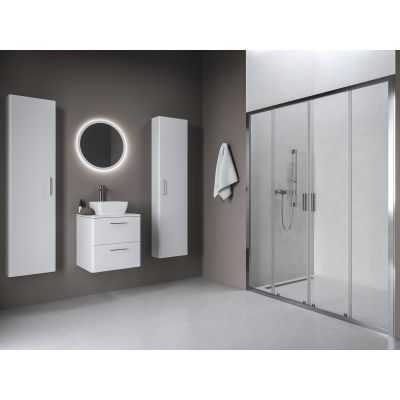 Drzwi prysznicowe 180 cm rozsuwane aluminium połysk/szkło przezroczyste 0YMY0C00Z1 Ravak Blix II