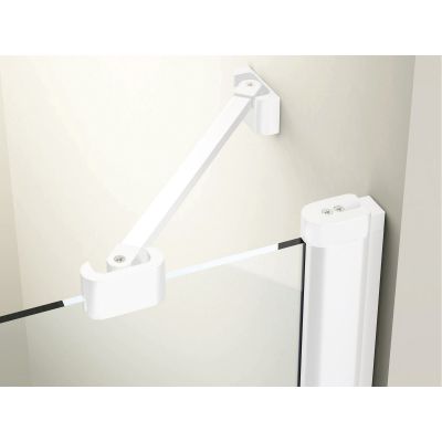 Drzwi prysznicowe 100 cm uchylne biały mat/szkło przezroczyste 1QVA0E00Z1 Ravak Chrome