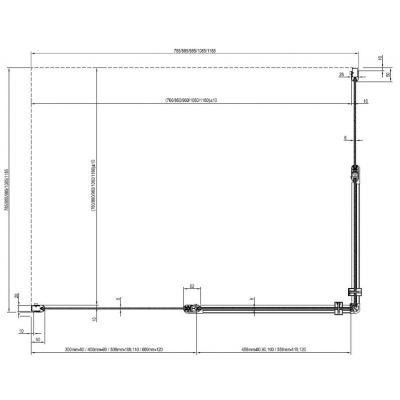 Drzwi prysznicowe 100 cm uchylne satyna mat/szkło przezroczyste 1QVA0U00Z1 Ravak Chrome