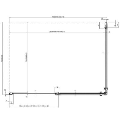 Drzwi prysznicowe 110 cm uchylne biały mat/szkło przezroczyste 1QVD0E00Z1 Ravak Chrome