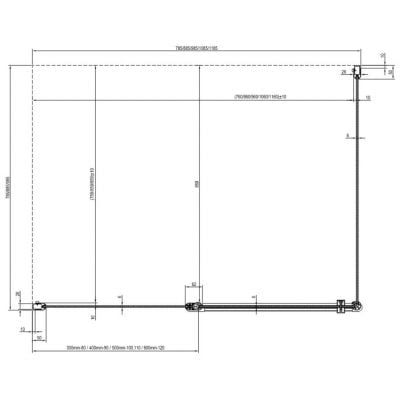 Drzwi prysznicowe 110 cm uchylne satyna mat/szkło przezroczyste 1QVD0U00Z1 Ravak Chrome