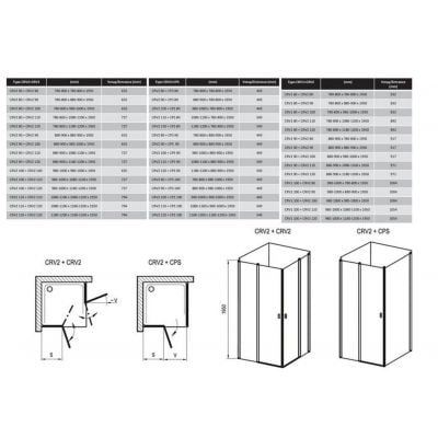 Drzwi prysznicowe 120 cm uchylne czarny mat/szkło przezroczyste 1QVG0300Z1 Ravak Chrome