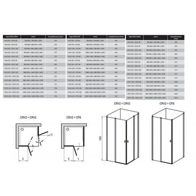 Drzwi prysznicowe 120 cm uchylne satyna mat/szkło przezroczyste 1QVG0U00Z1 Ravak Chrome