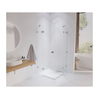 Kabina prysznicowa 80x80 cm kwadratowa chrom połysk/szkło przezroczyste 1UV44A00Z1 Ravak Brillant