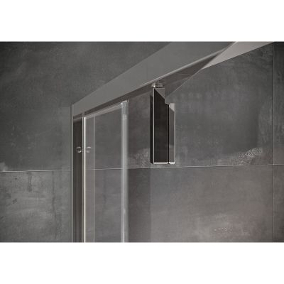 Kabina prysznicowa 90x90 cm półokrągła srebrny połysk/szkło przezroczyste 3O677C00Z1 Ravak Nexty