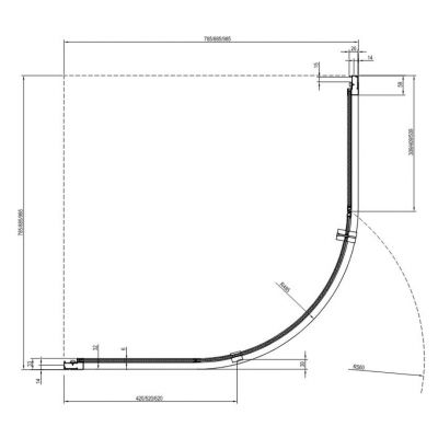 Kabina prysznicowa 90x90 cm półokrągła srebrny połysk/szkło przezroczyste 3O677C00Z1 Ravak Nexty