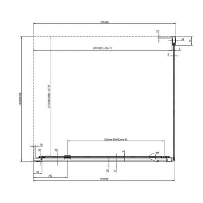 Ścianka prysznicowa 100 cm 90GA0C00Z1 Ravak Pivot