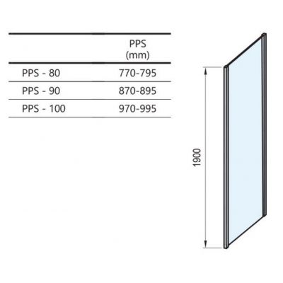 Ścianka prysznicowa 100 cm 90GA0C00Z1 Ravak Pivot