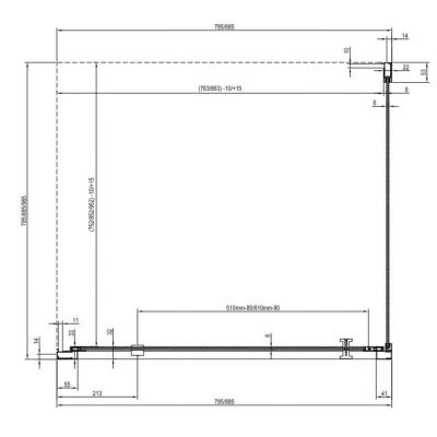Ścianka prysznicowa 90 cm biały mat/szkło przezroczyste 94O70E00Z1 Ravak Nexty