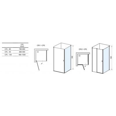 Ścianka prysznicowa 80 cm satyna mat/szkło przezroczyste 9QV40U00Z1 Ravak Chrome